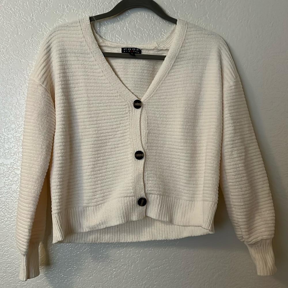 Poof sweater, size small